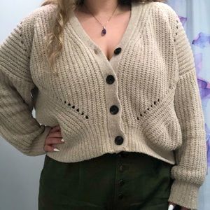 Lightly worn American Eagle button up sweater
